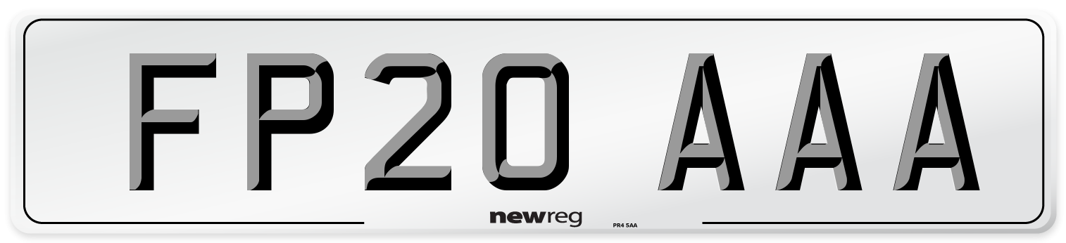 FP20 AAA Number Plate from New Reg